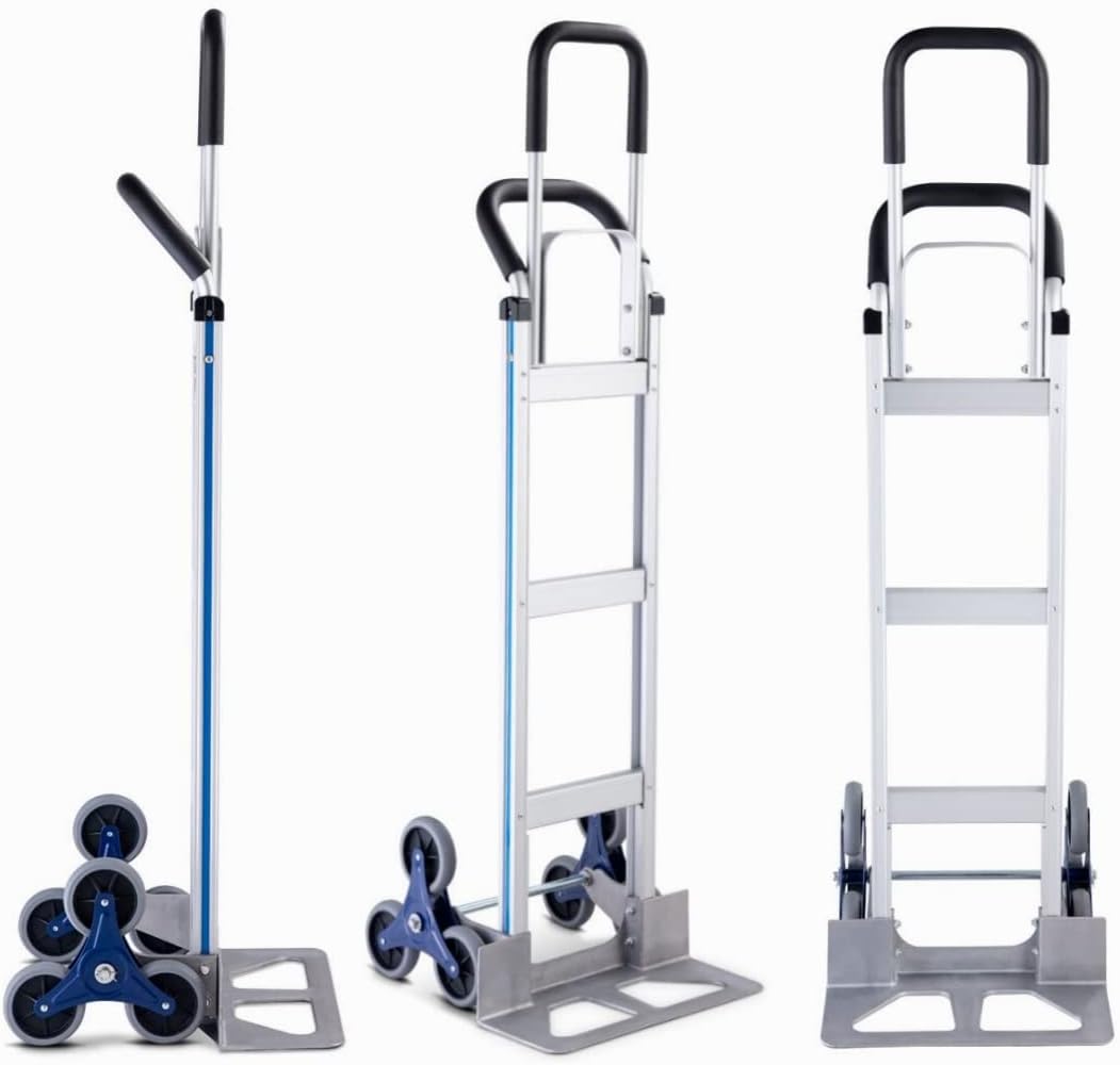 Stair climbing sack truck in use